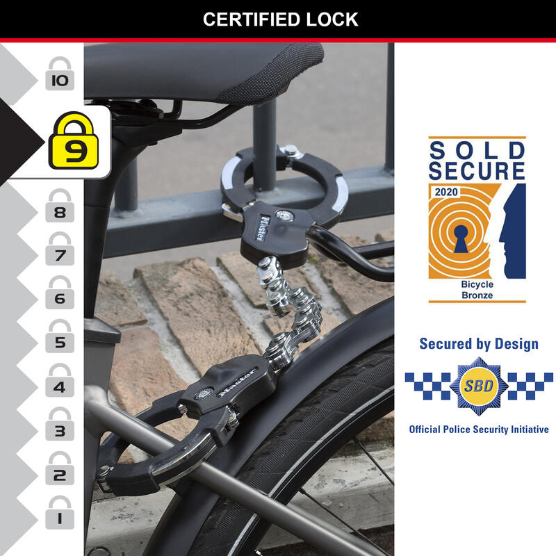 MASTER LOCK Vélo - Antivol de menottes Street Cuff 8200