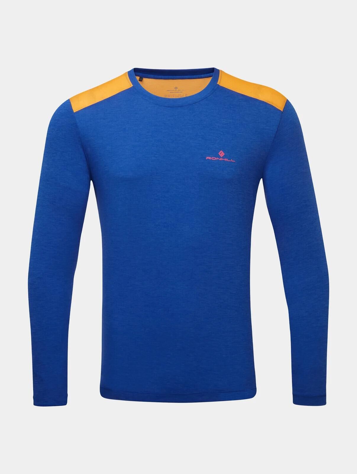 RONHILL Ronhill Mens Life Long Sleeve Tee Blue