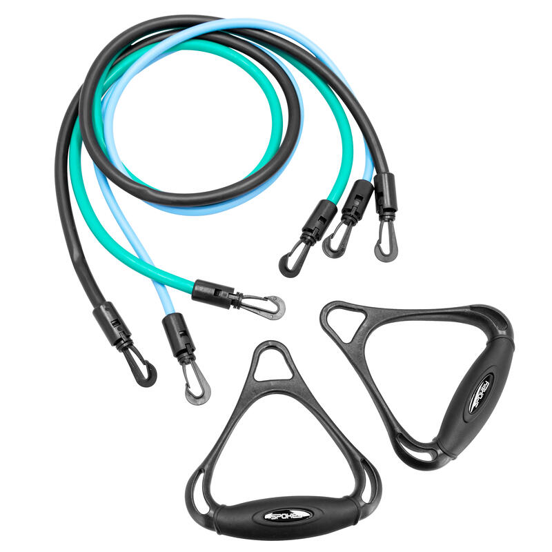 Extensor elastic cu 3 corzi interschimbabile Spokey Backer
