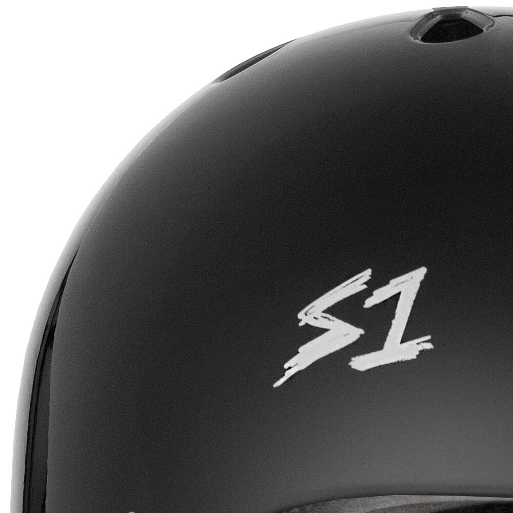 S1 MEGA LIFER Helmet - Multi-Impact & High-Impact Certified - Black Gloss 4/9