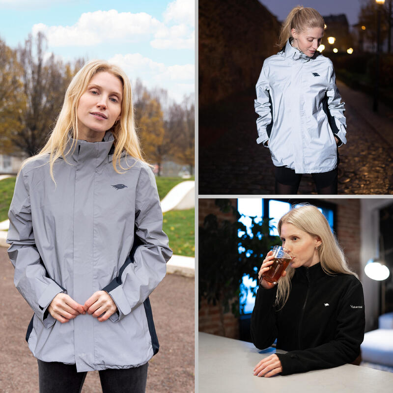 Veste 3en1 intelligente Femmes-Veste imperméable avec doublure en polaire zippée