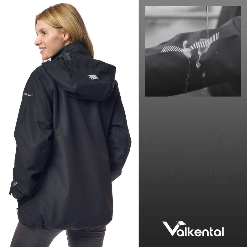 Veste 3en1 intelligente Femmes-Veste imperméable avec doublure en polaire zippée