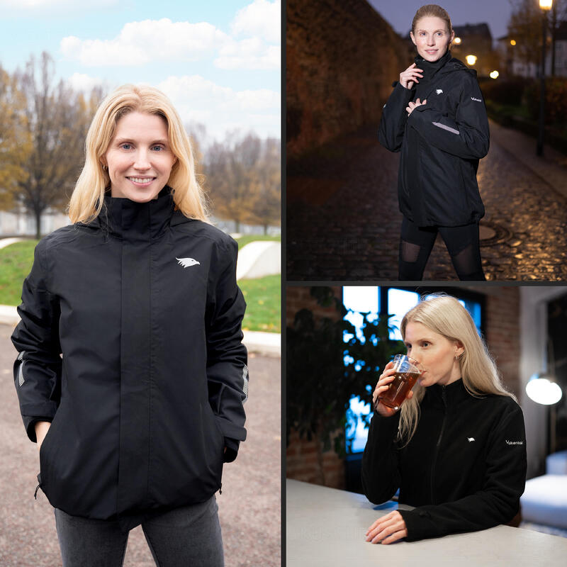 3in1 Slimme Jas - Waterdichte jas met fleece rits-in - Dames