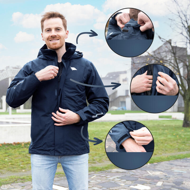 3in1 Smart Jacket - Wasserdichte Jacke mit Fleece Zipp-In - Herren