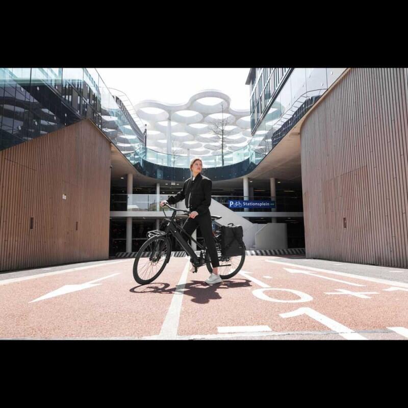 Alforja individual bicicleta urbana ciudad 20L Negra