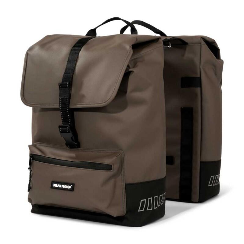 Sacoche de vélo double recyclée Cargo 38 litres 30 x 15 x 42 cm - marron