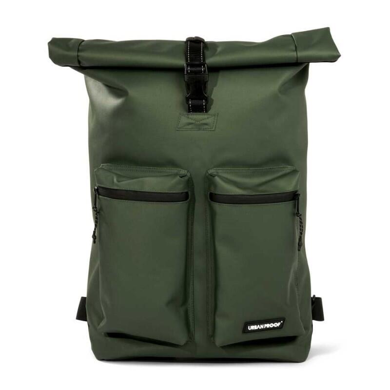 Gerecyclede shopper fietstas Rolltop Backpack 20 liter  34 x 13 x 46 cm - groen