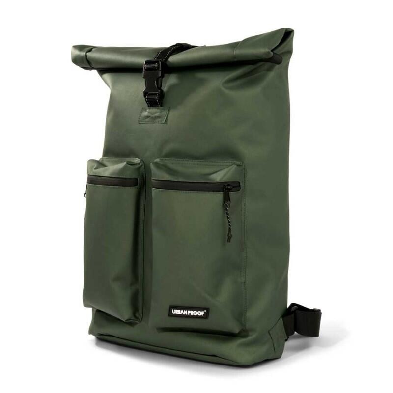 Gerecyclede shopper fietstas Rolltop Backpack 20 liter  34 x 13 x 46 cm - groen