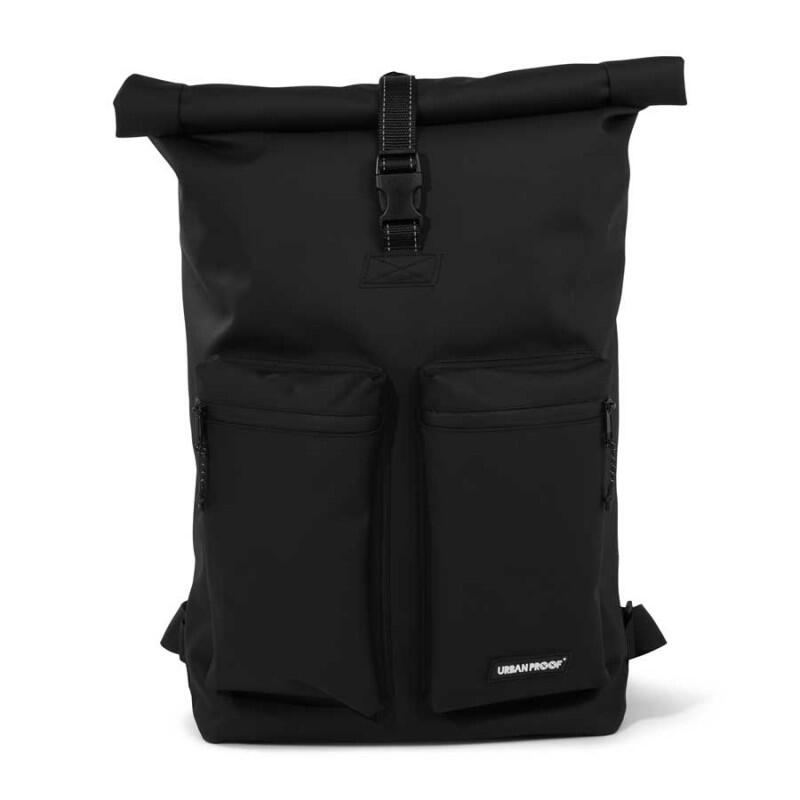 Sac de vélo shopper recyclé Rolltop Backpack 20 litres 34 x 13 x 46 cm - noir