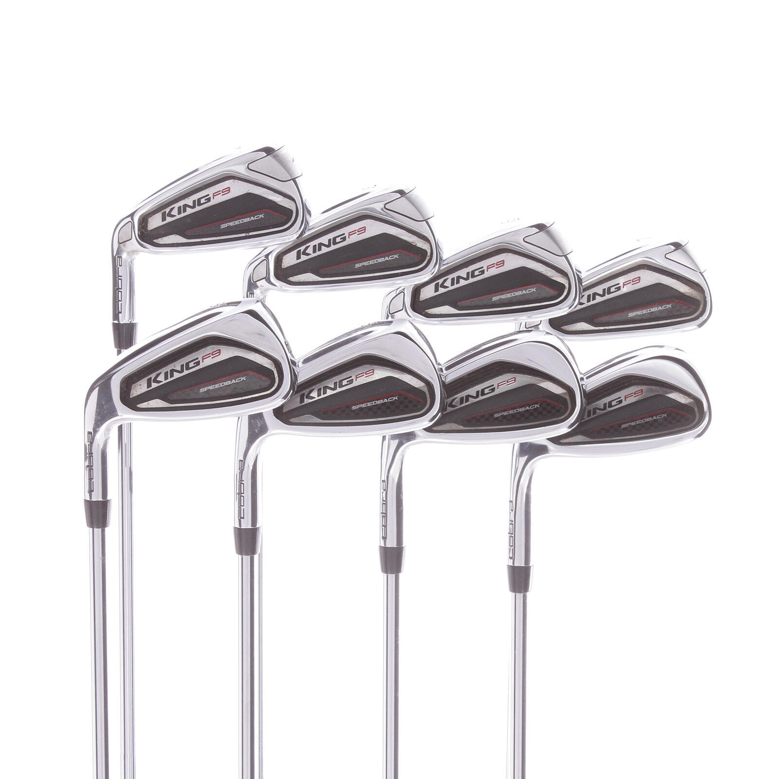 USED - Iron Set 4-PW+GW Cobra King F9 Speedback Steel Right Handed - GRADE B 1/7