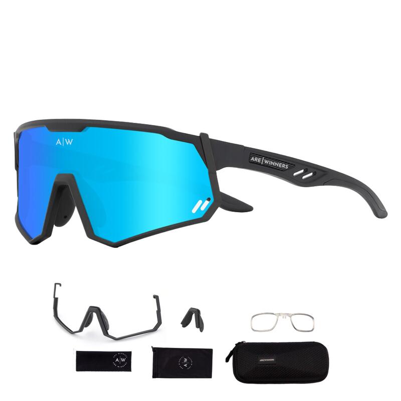 Gli occhiali da ciclismo per adulti Are Winners ULTRA Black Blue