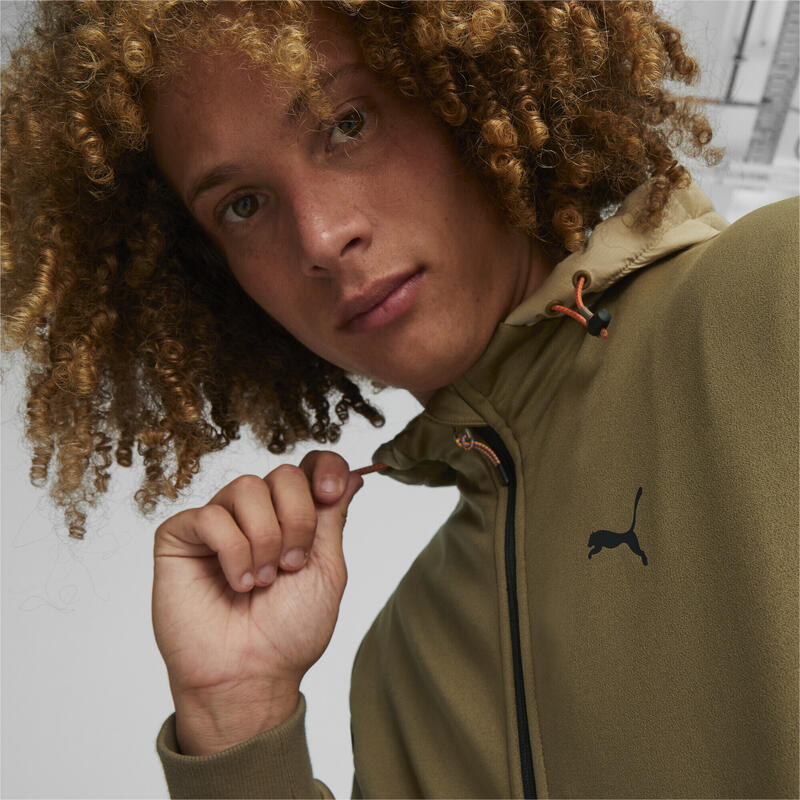 OPEN ROAD hoodie met rits voor heren PUMA Chocolate Chip Brown