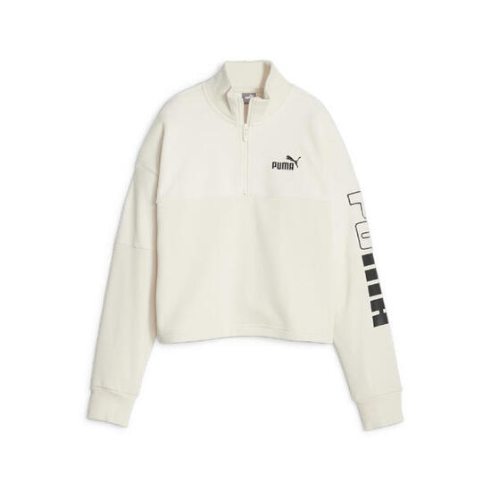 PUMA POWER Colourblock Sweatshirt Damen PUMA Alpine Snow White
