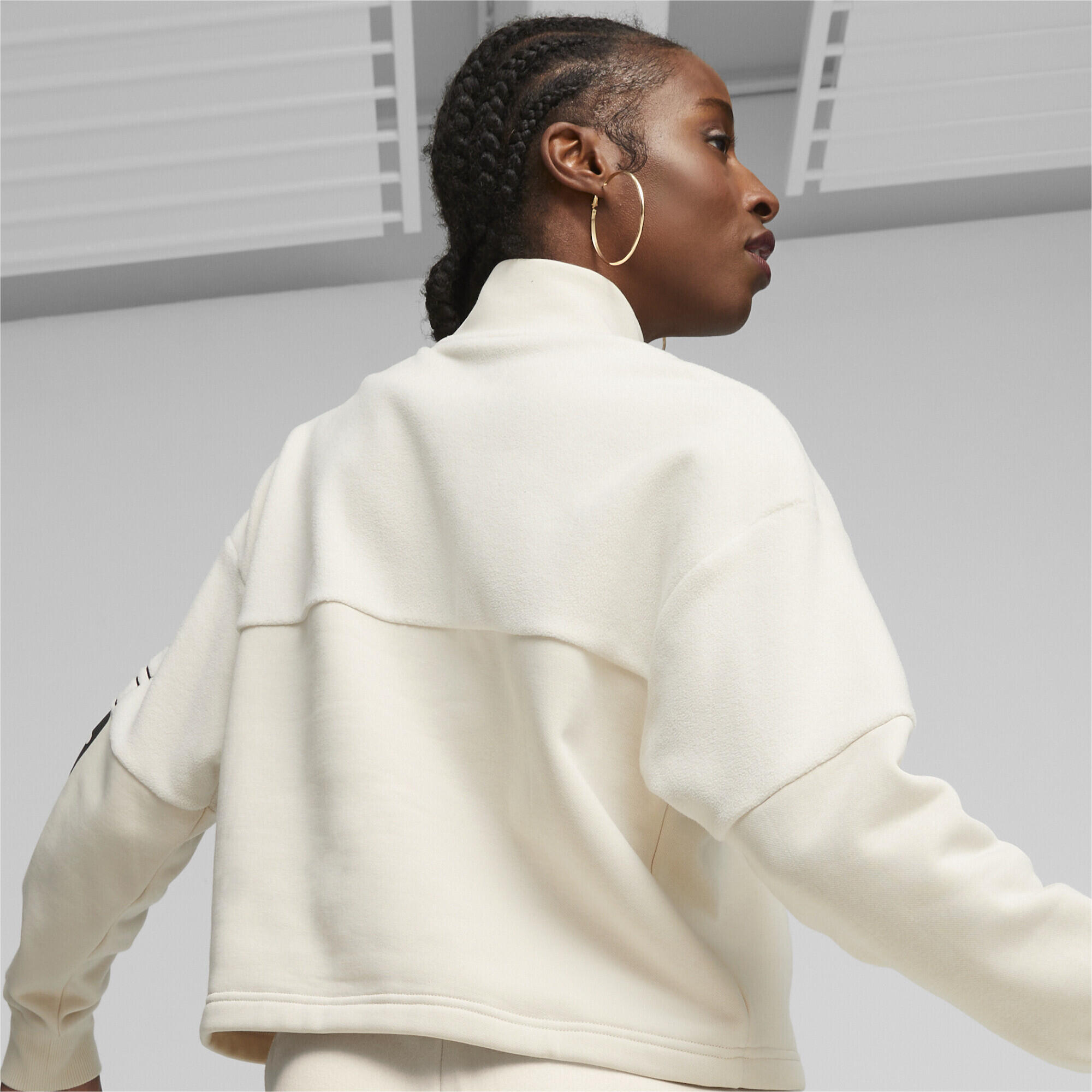 PUMA POWER Colourblock Sweatshirt Damen PUMA Alpine Snow White 3/8