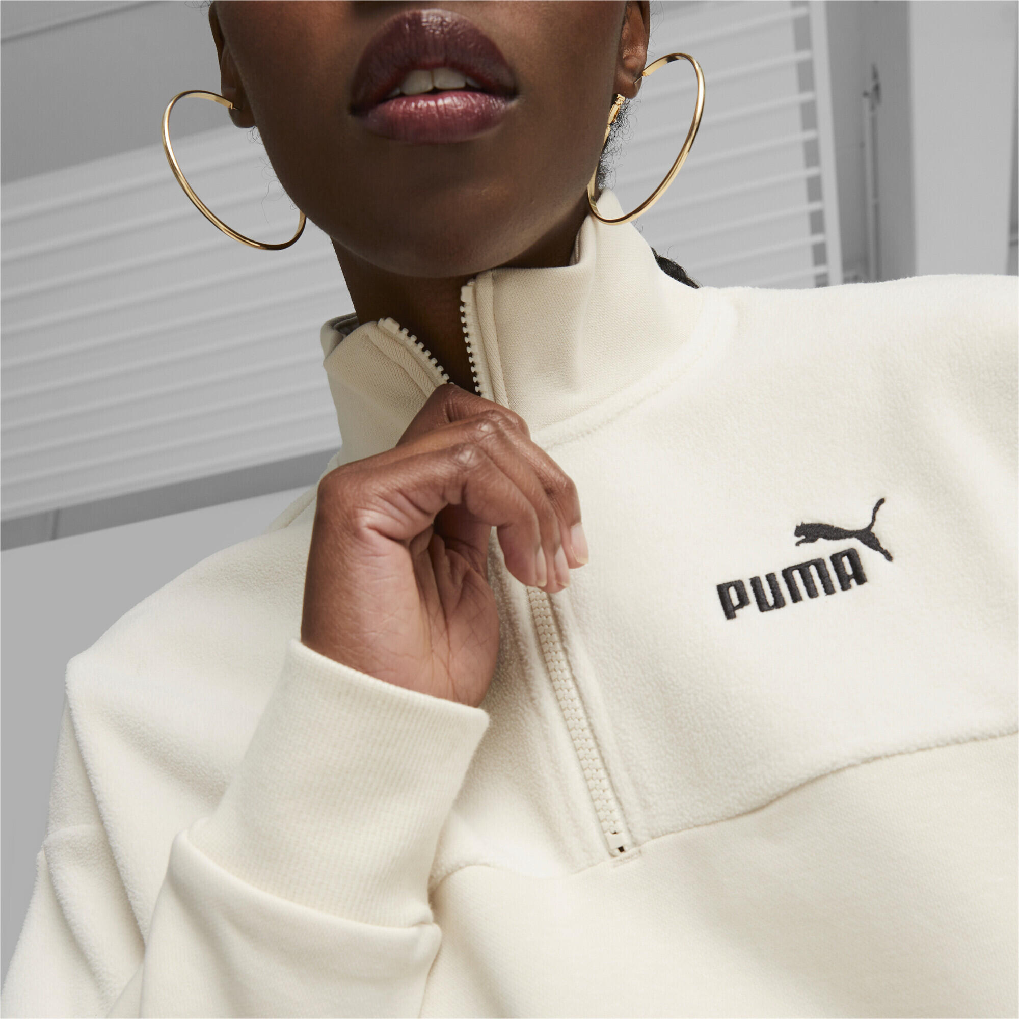 PUMA POWER Colourblock Sweatshirt Damen PUMA Alpine Snow White 4/8