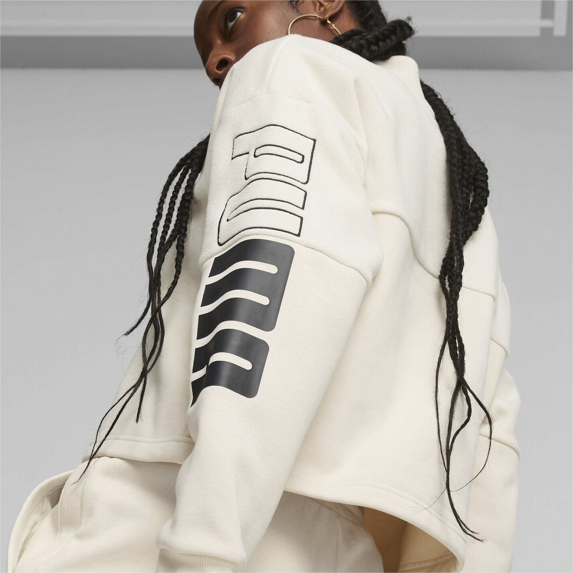 PUMA POWER Colourblock Sweatshirt Damen PUMA Alpine Snow White 5/8