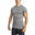 Men Tight-Fit V neck Gym Running Sports T Shirt Fitness Tee - GREY