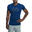 男裝修身LOGO速乾跑步健身短袖運動T恤上衣 - 軍藍色