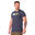 Men Printed Loose-Fit Gym Running Sports T Shirt Fitness Tee - Charcoal grey