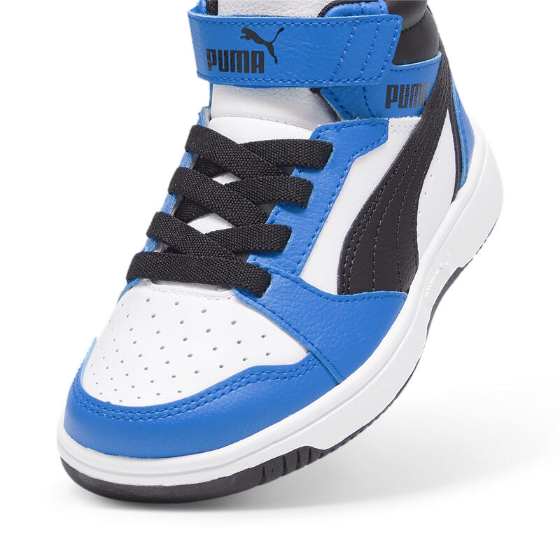 Rebound V6 Mid Sneakers Jugendliche PUMA White Black Racing Blue