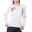 Women Print Polyester Long Sleeve Gym Running Sports T Shirt Tee - WHITE