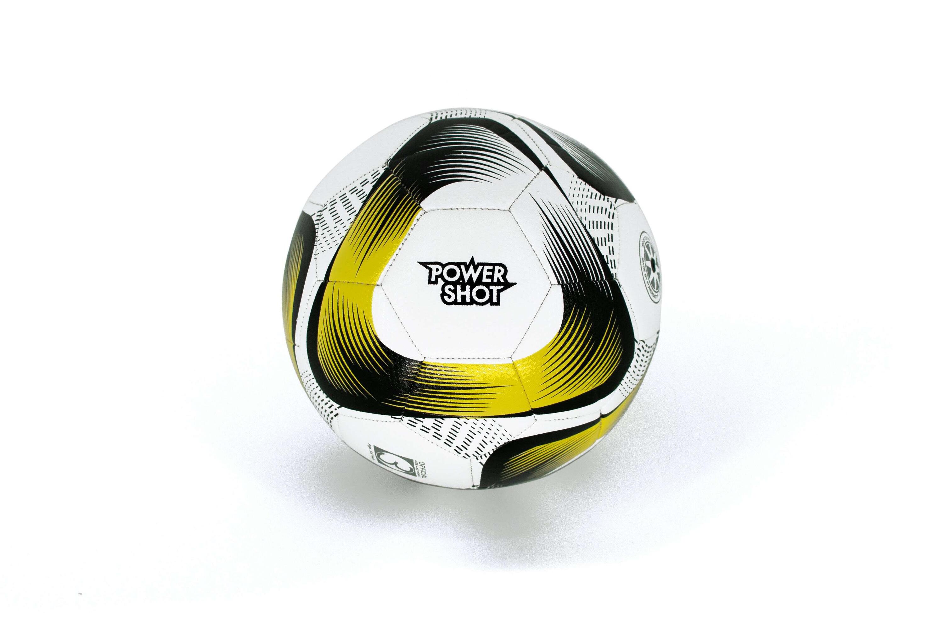 POWER SHOT Gelber und blauer Fußball - Größe 3