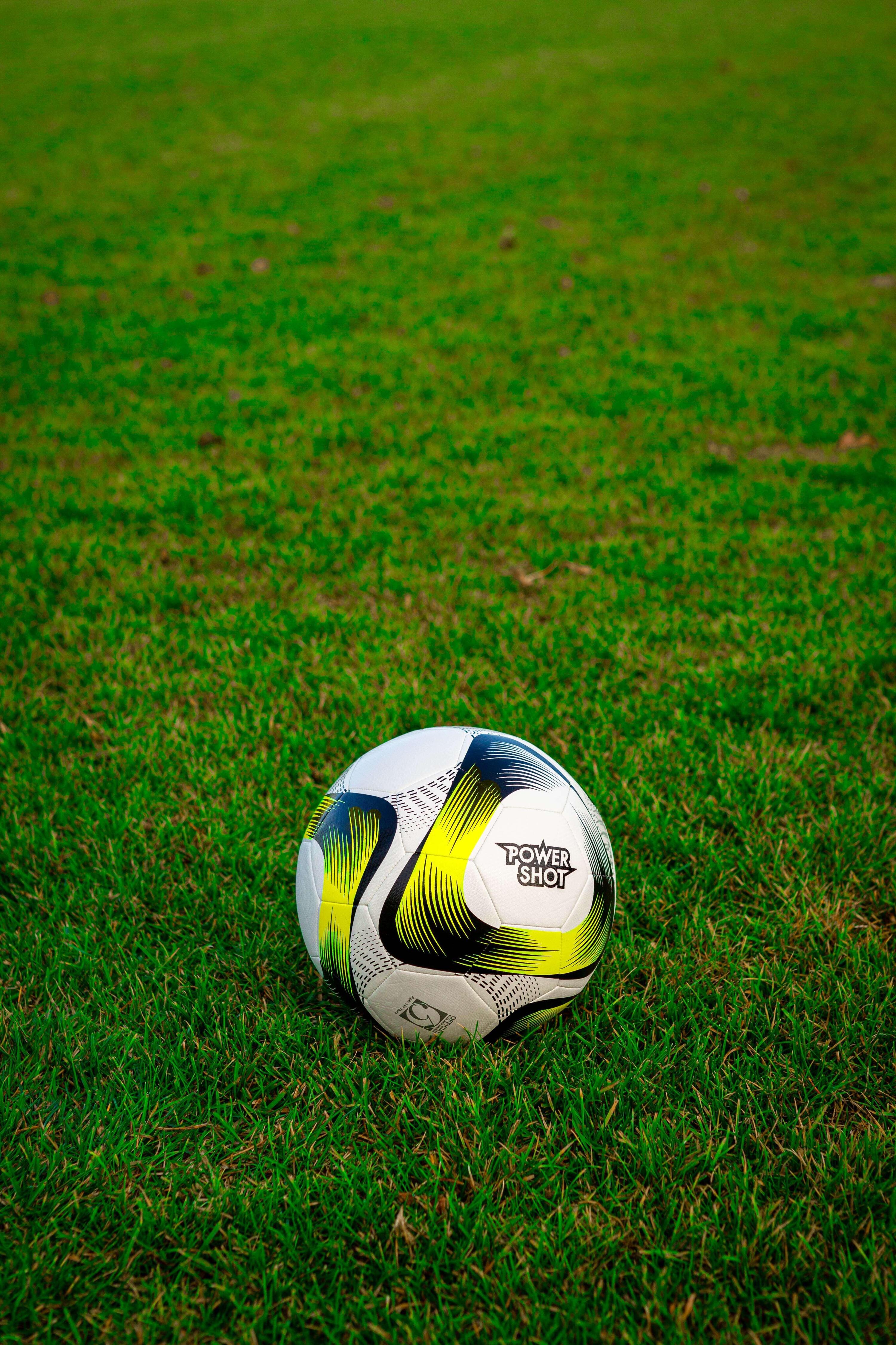 Pallone da calcio giallo e blu - misura 3 2/7
