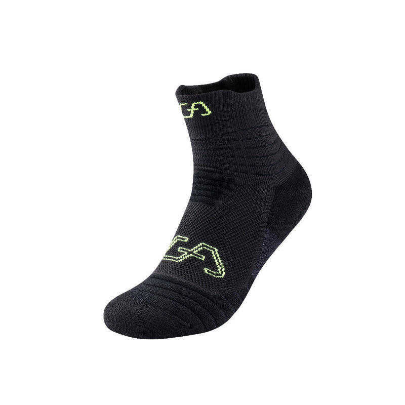 Mid-Cut Unisex QuickRecovery Compression Running Sports Sock - BLACK