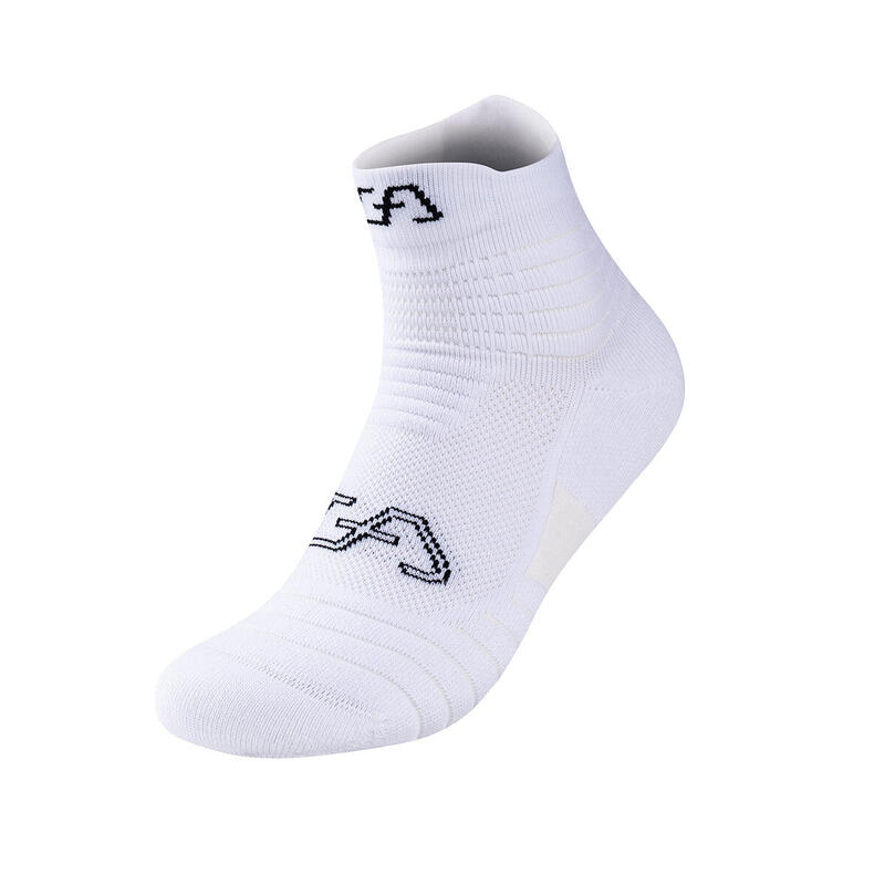 Mid-Cut Unisex QuickRecovery Compression Running Sports Sock - WHITE