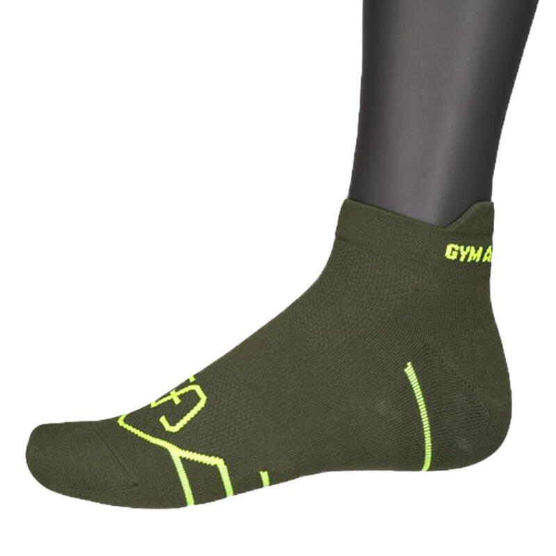 低筒男女通用速回復壓力跑步運動襪 - 橄欖綠色