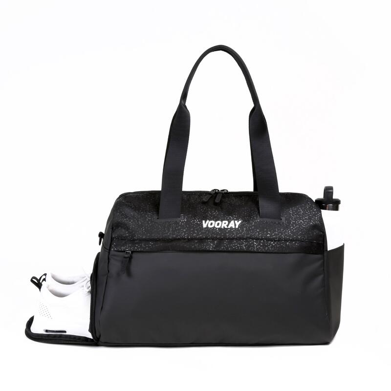 Trainer Duffel Sac de sport avec poche à chaussures et poche sèche (Black Foil)