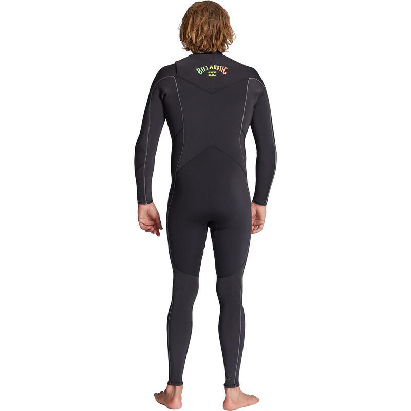 Combinaison de surf 3/2mm Zip Poitrine - Noir - Absolute - Hommes