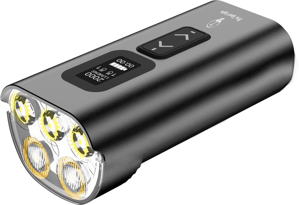 Fietsverlichting Voorlicht USB Oplaadbaar 2200 Lumen - Racefiets/MTB LED 6/6