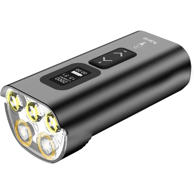 Lumină față bicicletă USB reîncărcabilă, 2200 lumeni - LED șosea/MTB