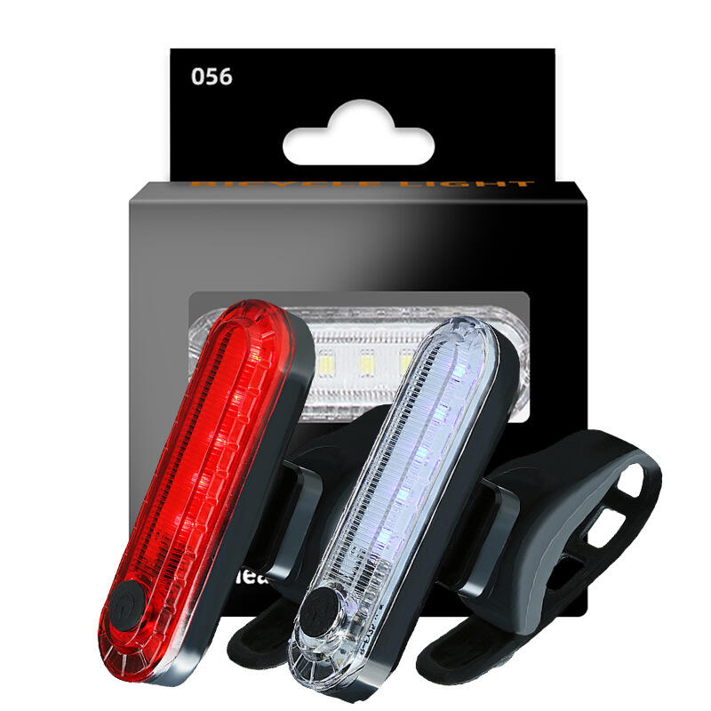 Eclairage avant + arrière 50 Lumen - Eclairage vélo rouge + blanc