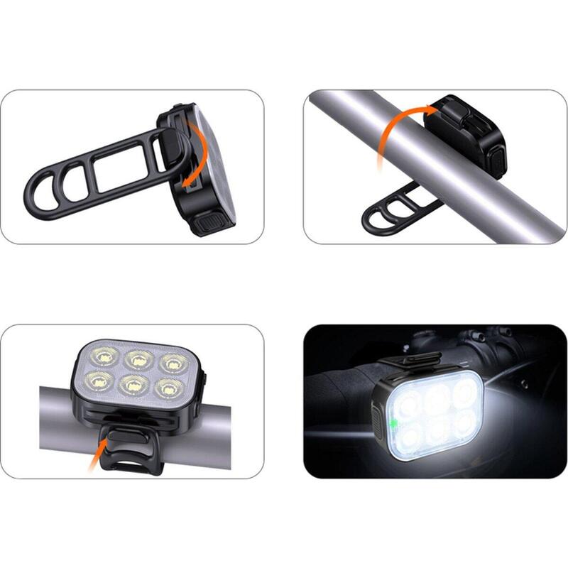 Kit D'éclairage Vélo LED IPX5 - Feu Avant + Feu Arrière - Avec Piles - Neuf