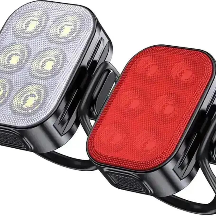 LED bicycle light set 200 and 50 lumens Front and rear light