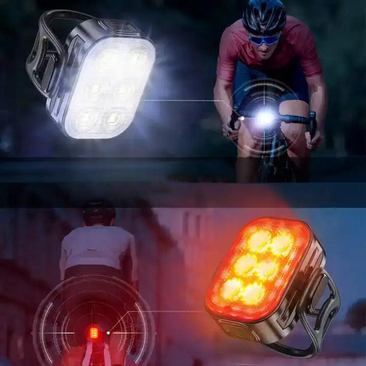 LED Fietsverlichtingsset 200/50 Lumen Voorlicht en Achterlicht Fiets 7/7