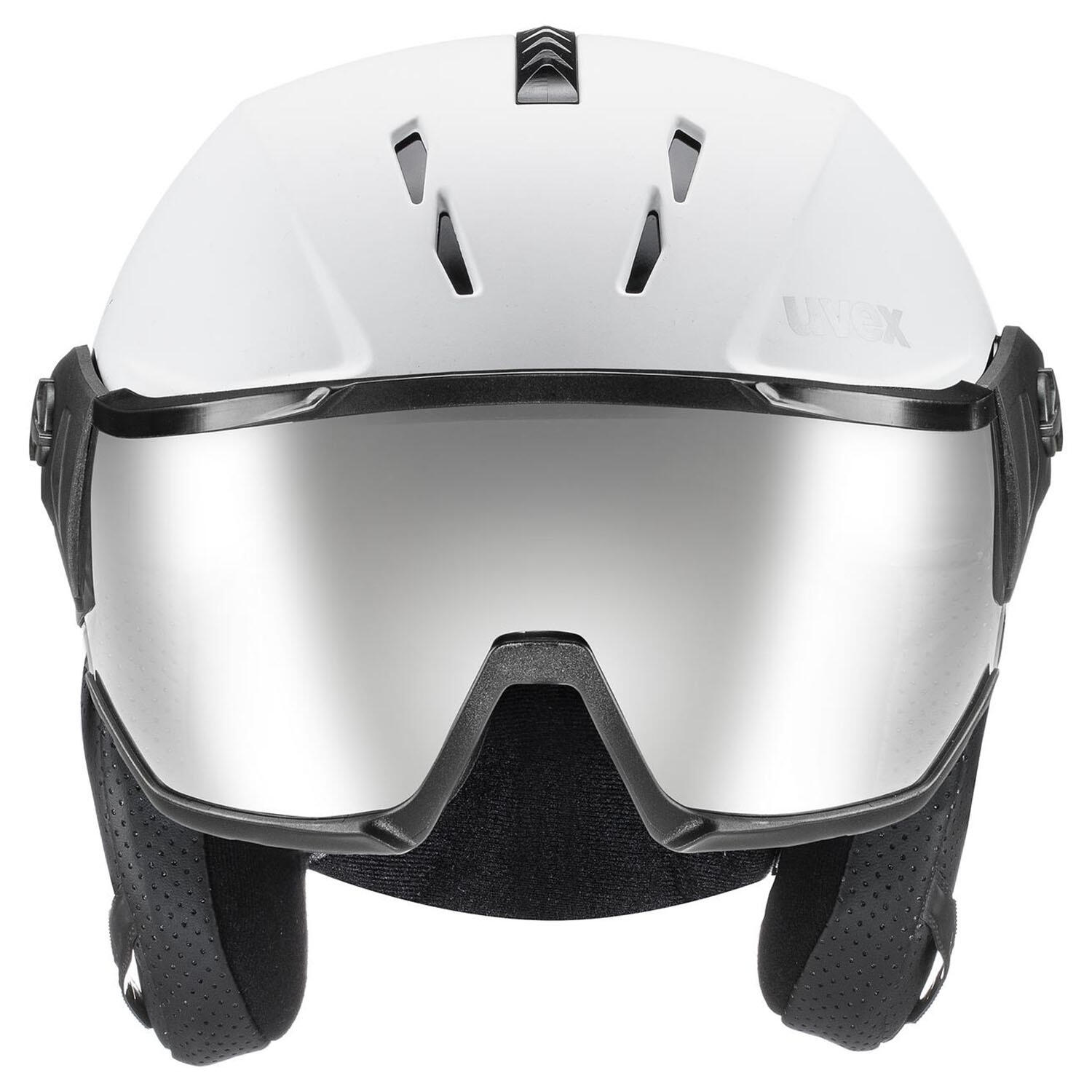 Lyžařská helma s hledím Uvex Instinct Visor White Black 2/6