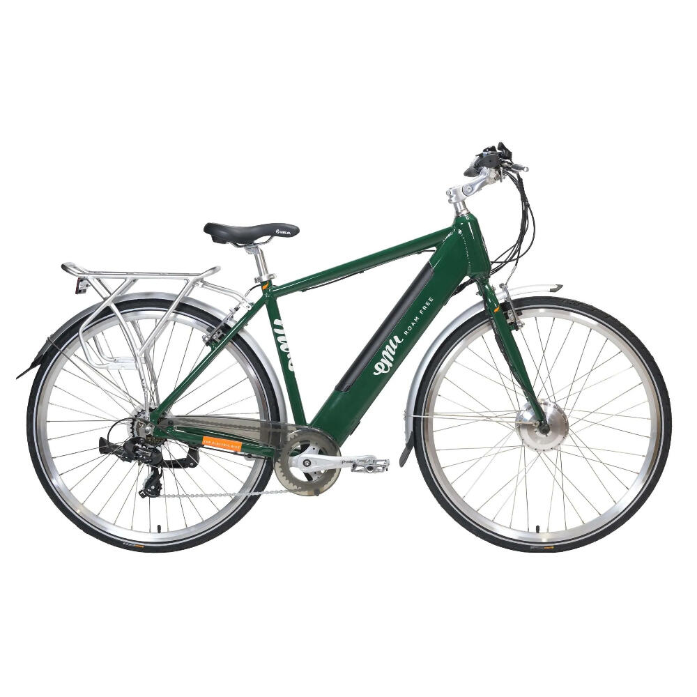 Emu Roam Crossbar Electric Bike 10.4Ah - Racing Green 1/3