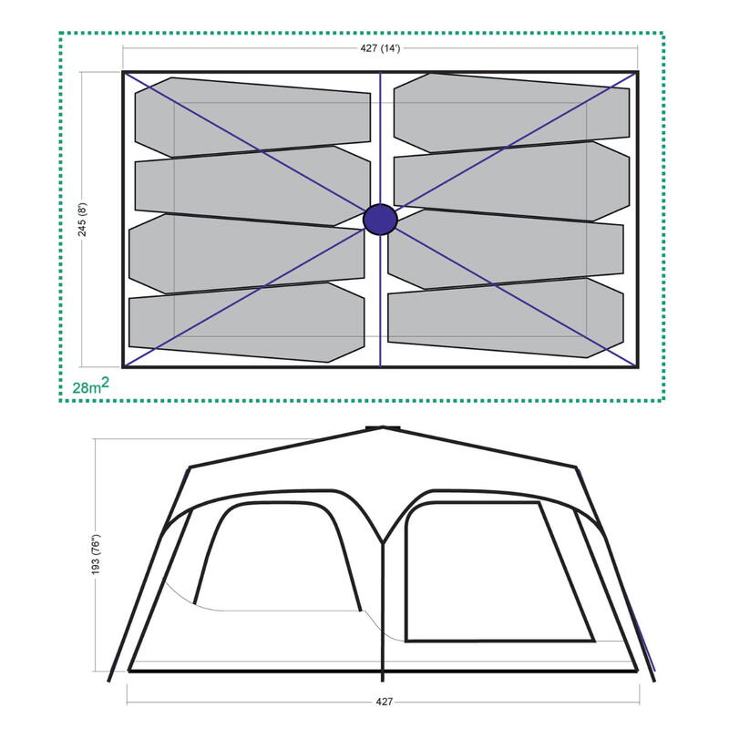 Tente Coleman- Instant 14x8 - 8 personnes