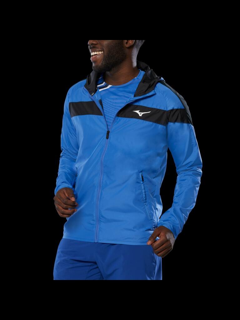 Mens Hooded Blue Coat Jacket 3/3