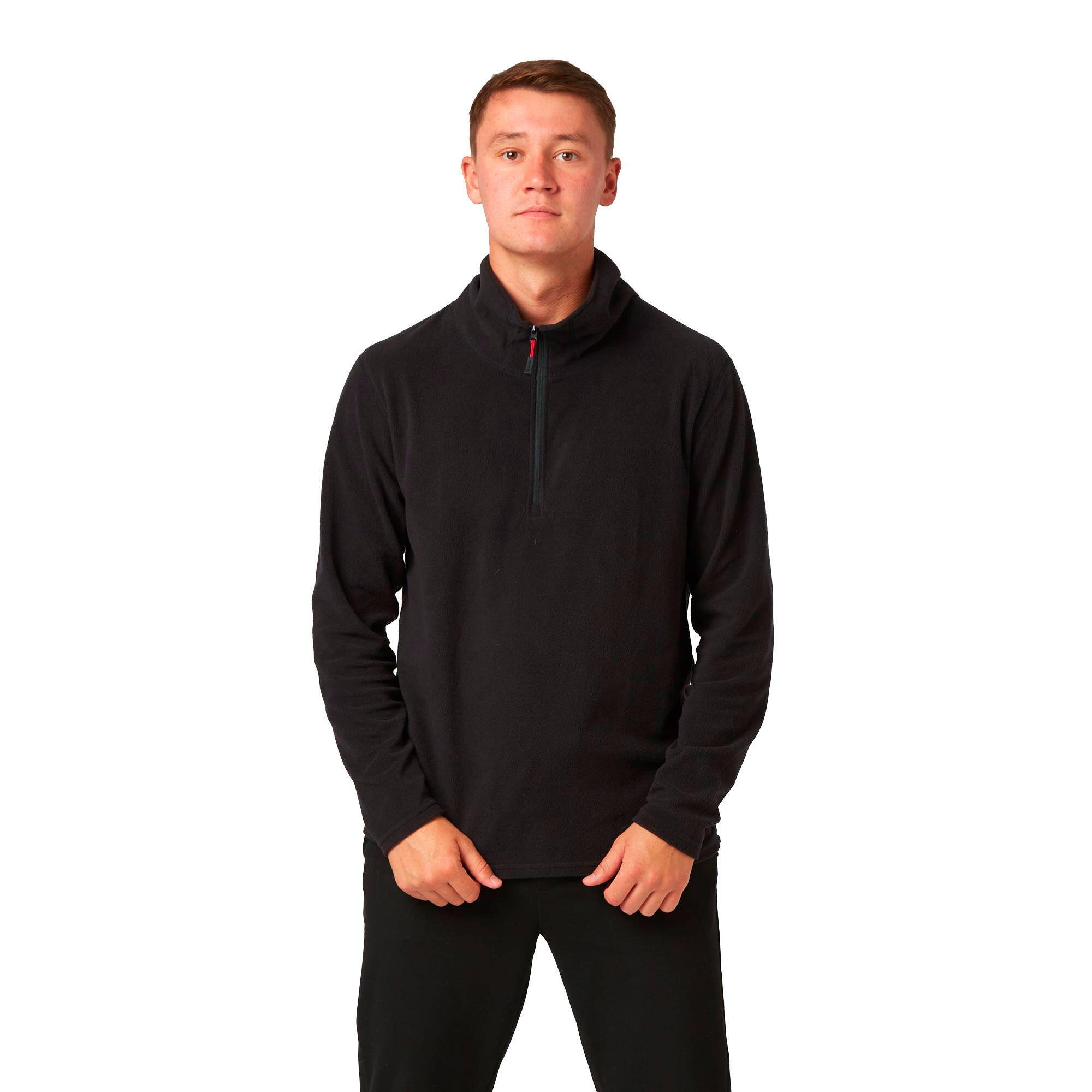 Thermal Mens Zip Micro Fleece Black 4/7