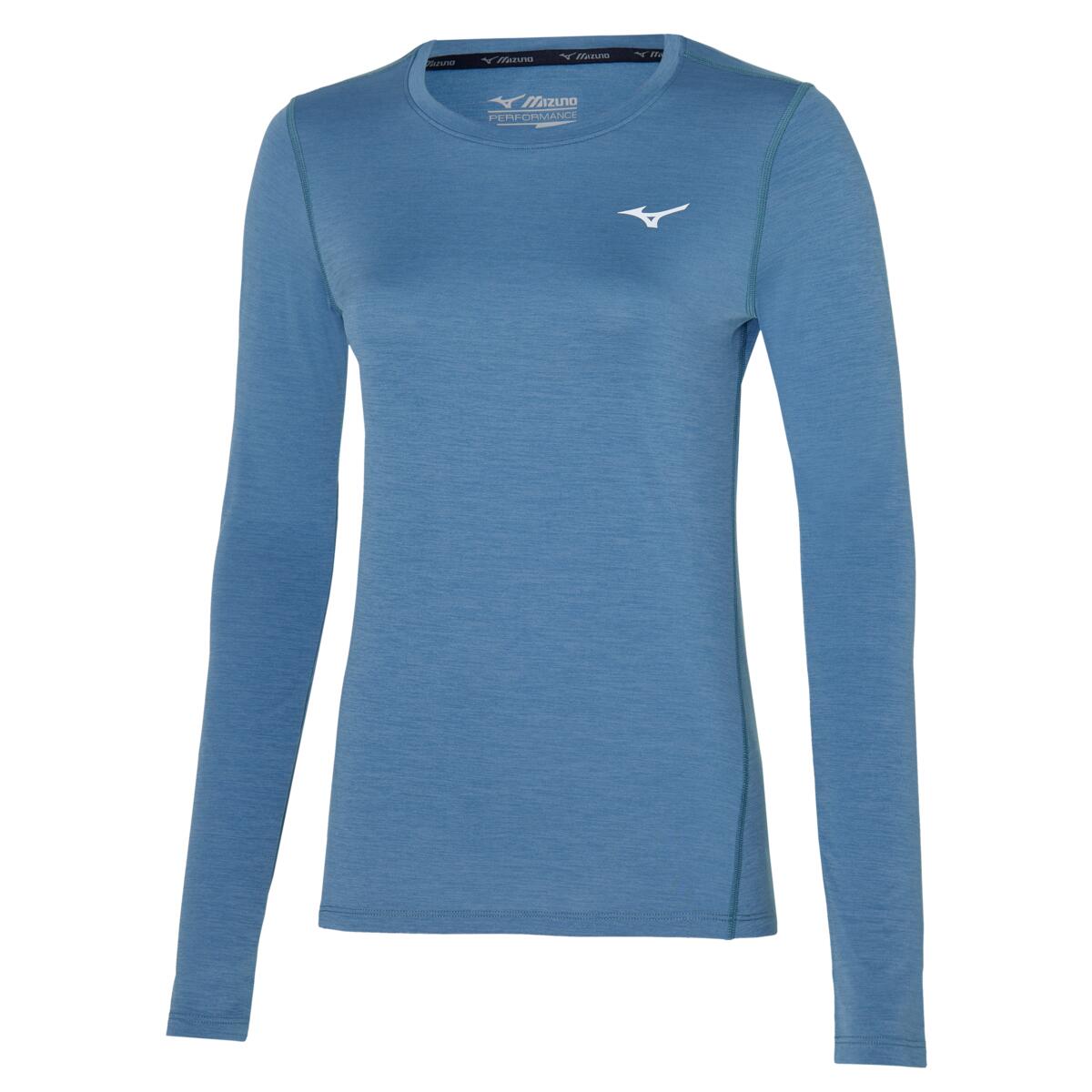 MIZUNO Mizuno Womens Impulse Core Long Sleeve Blue Tee