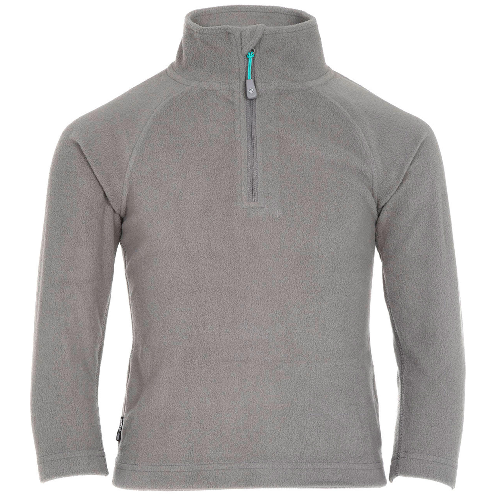 Warm Girls Zip Micro Fleece Grey 1/3