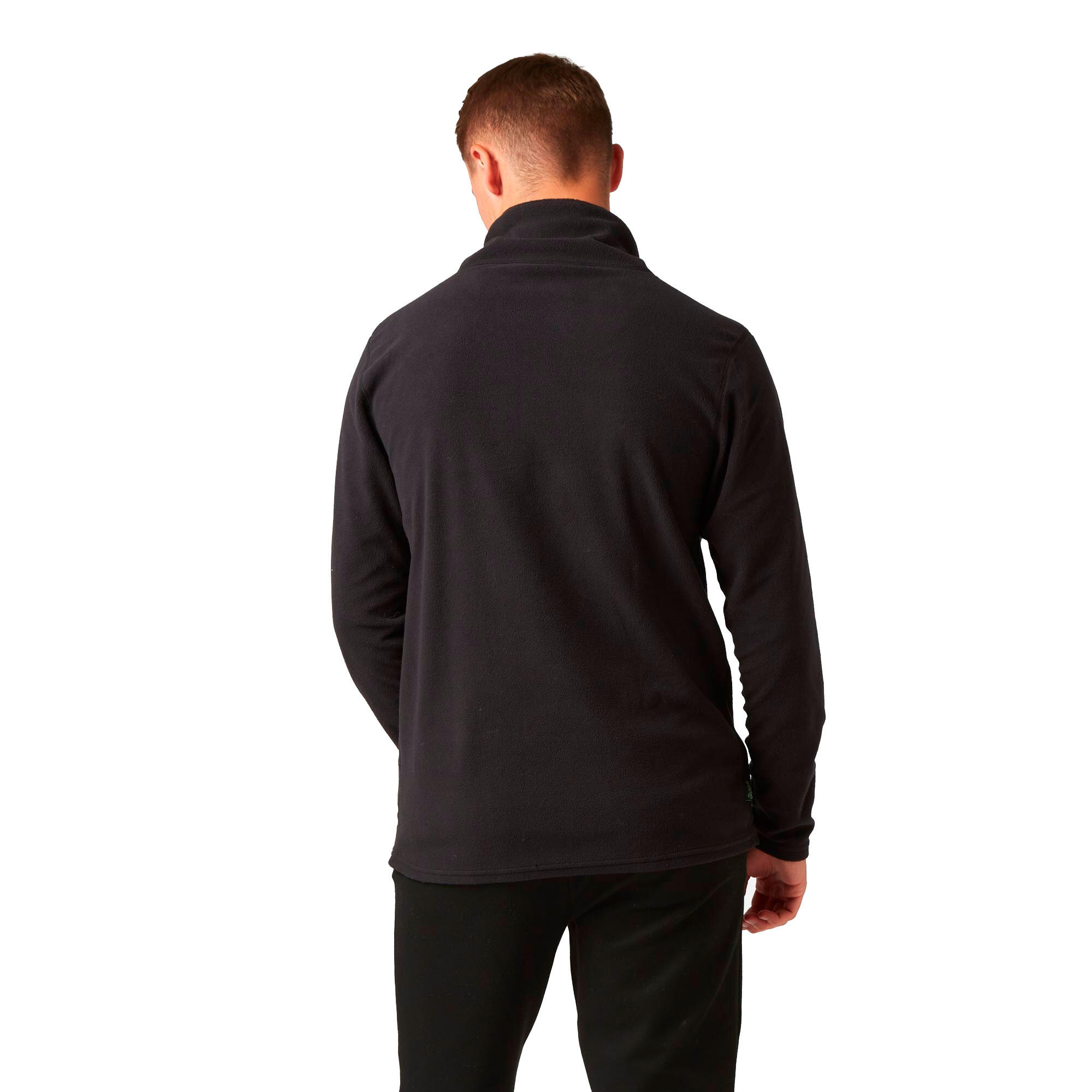 Thermal Mens Zip Micro Fleece Black 3/7