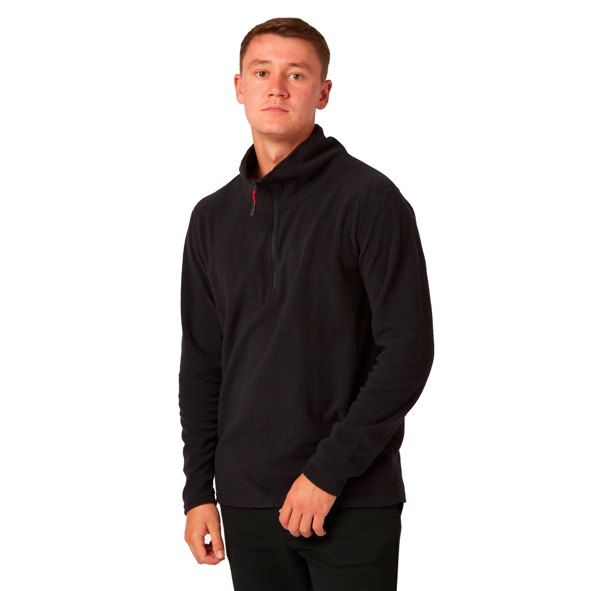 Thermal Mens Zip Micro Fleece Black 1/7