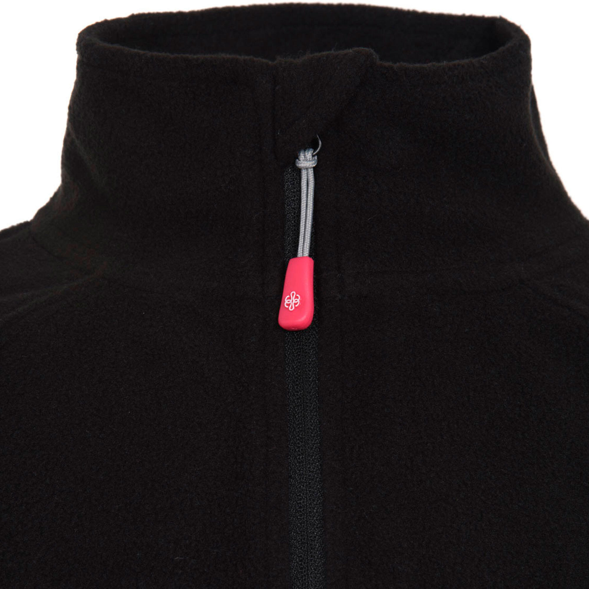 Warm Girls Zip Micro Fleece Black 3/3