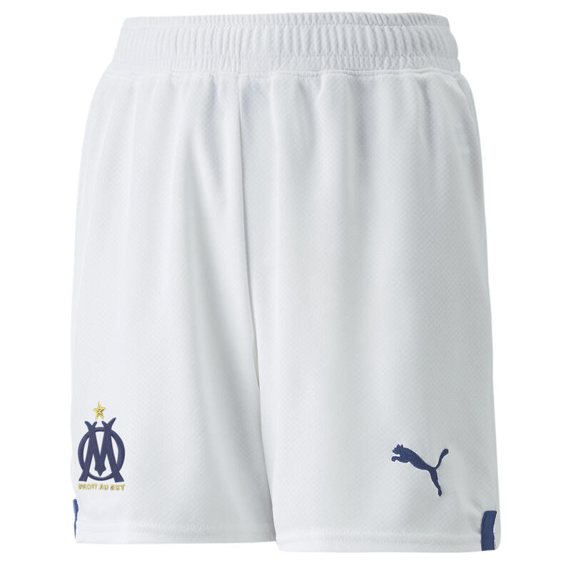 Olympique de Marseille 22/23 Replica short voor jongeren PUMA White Limoges Blue