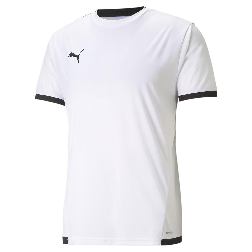 PUMA Mens teamLIGA Football Jersey Top - White-Black
